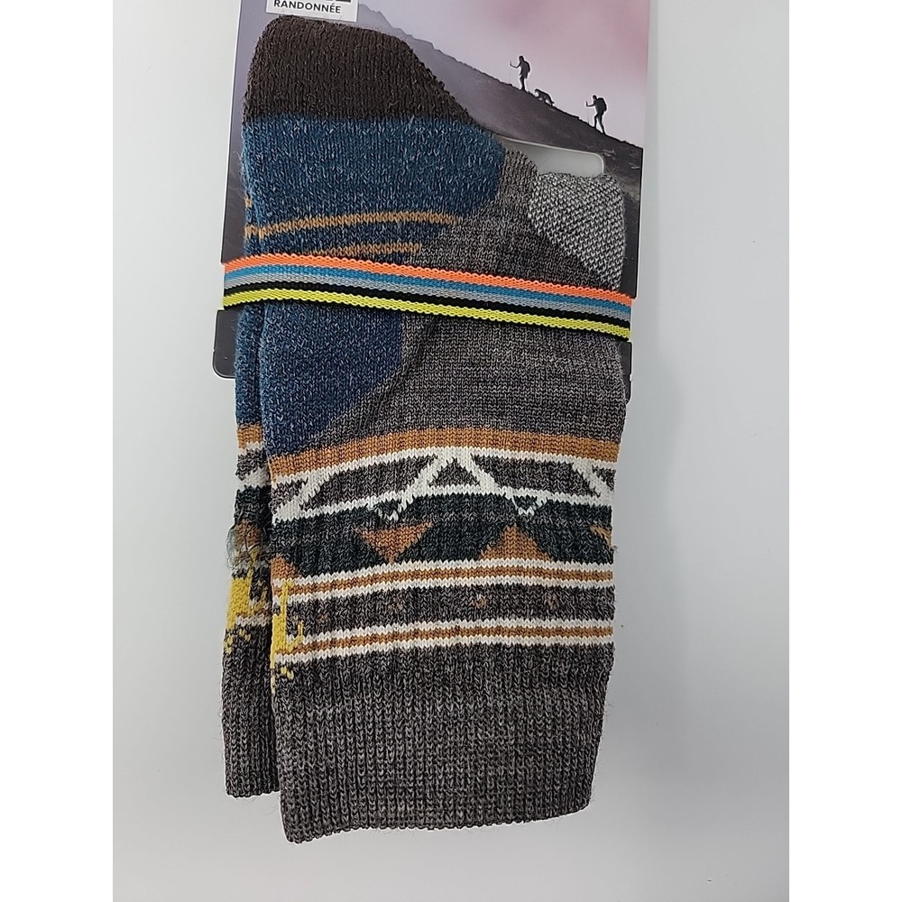 NWT Smartwool Hike Womens Taupe Print Mid Crew Socks Medium M - Picture 3 of 7